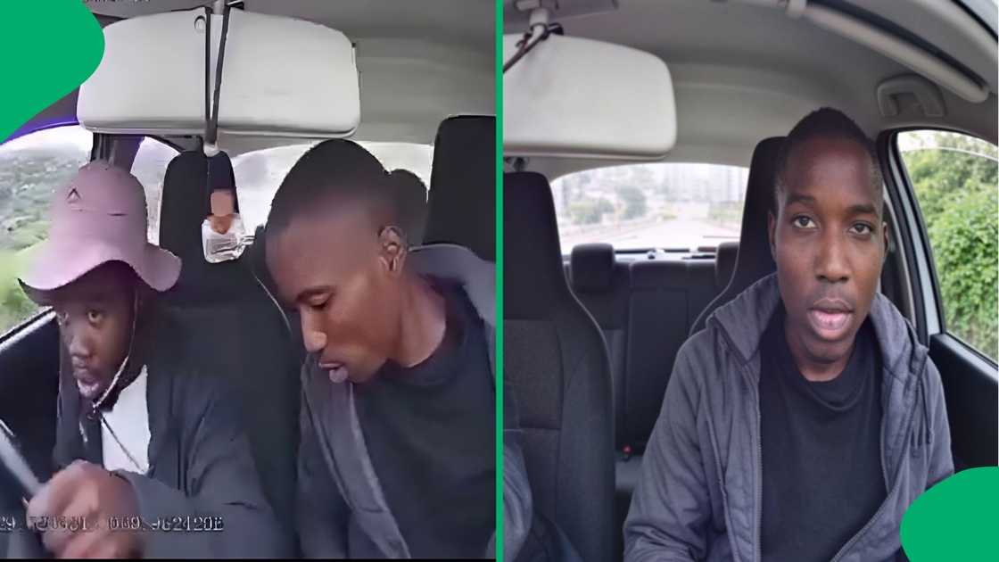 Outraged viewers called for swift arrests after footage showed a driver escaping a township robbery on foot
