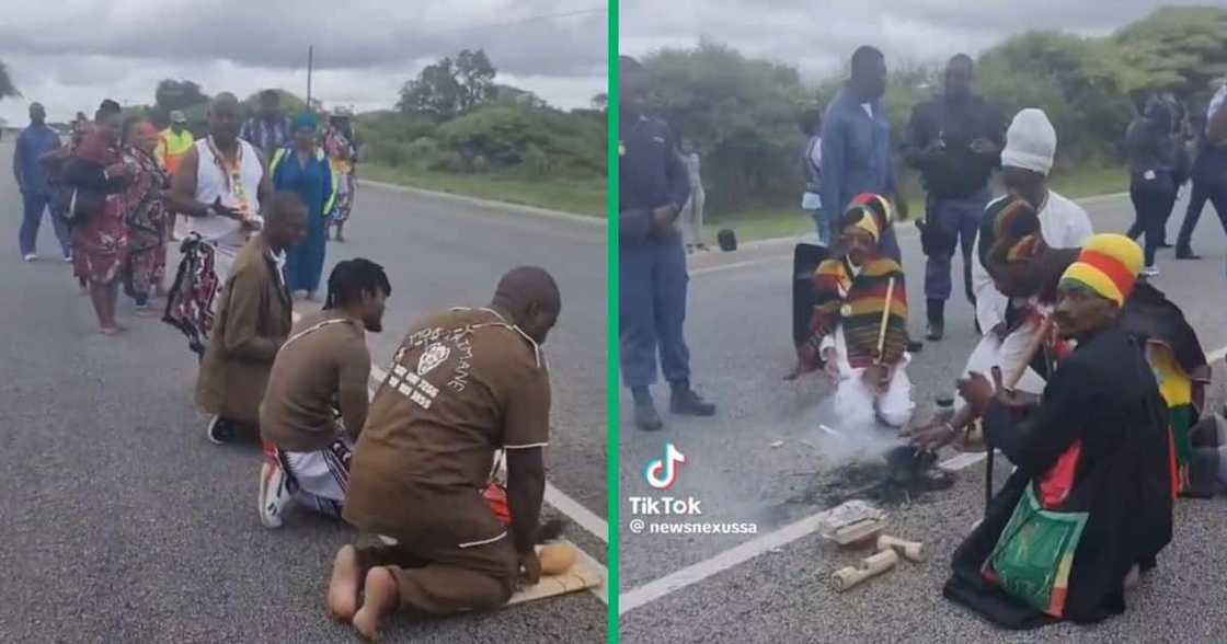 Traditional healers on the N1 in Limpopo Traditional healers on the N1 in Limpopo