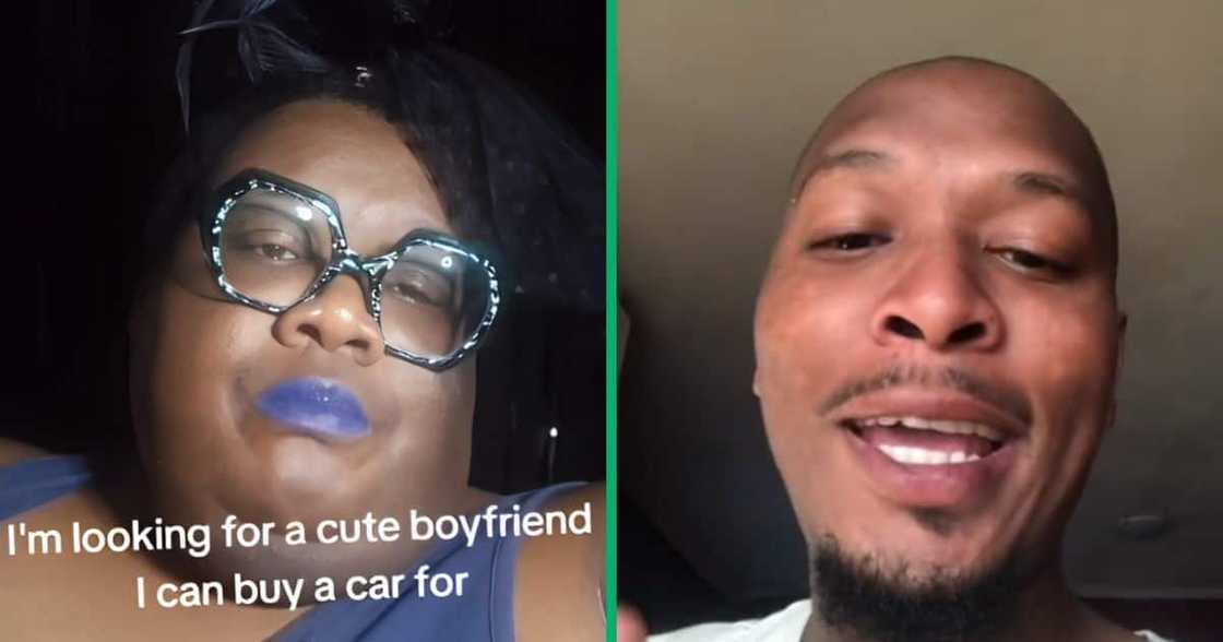 A South African man responded to a United States TikTok woman that wanted a bae she could buy a car for. A South African man responded to a United States TikTok woman that wanted a bae she could buy a car for.
