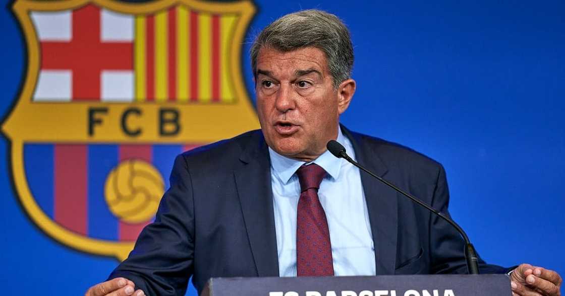 Barcelona, President, Joan Laporta, Debt Press conference, Predecessor, Josep Maria Bartomeu, Catalan, La Liga Barcelona, President, Joan Laporta, Debt Press conference, Predecessor, Josep Maria Bartomeu, Catalan, La Liga
