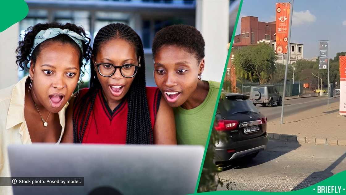 People were surprised to see a R4 million car at the University of Johannesburg. People were surprised to see a R4 million car at the University of Johannesburg.