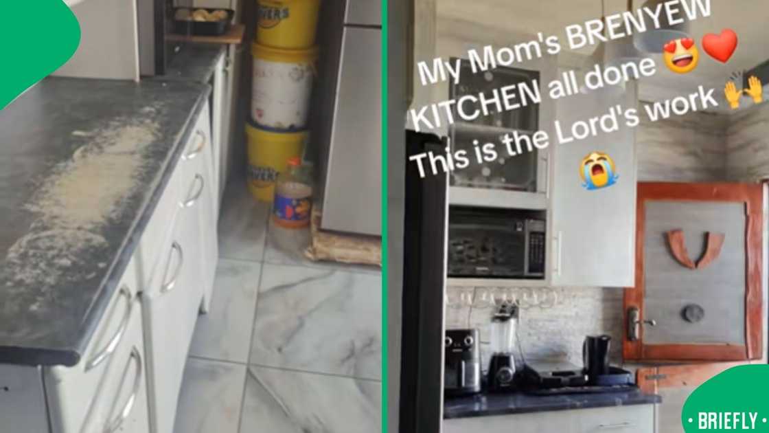 A woman documented how she turned her mother’s old kitchen into a fresh, functional area A woman documented how she turned her mother’s old kitchen into a fresh, functional area