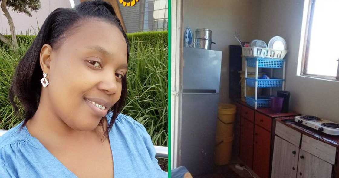 A lady who makes the best of her small, one-roomed home. She posted pictures of her crib online. A lady who makes the best of her small, one-roomed home. She posted pictures of her crib online.