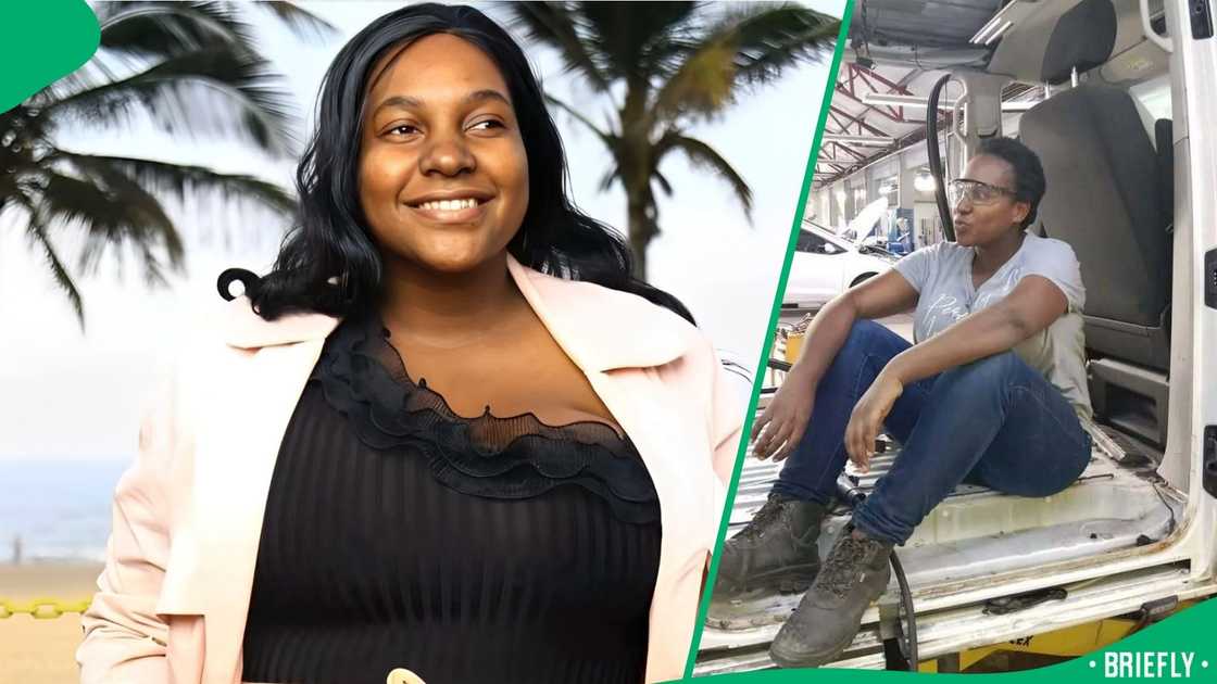A young woman from Limpopo shared that she loves her panel-beating industry A young woman from Limpopo shared that she loves her panel-beating industry