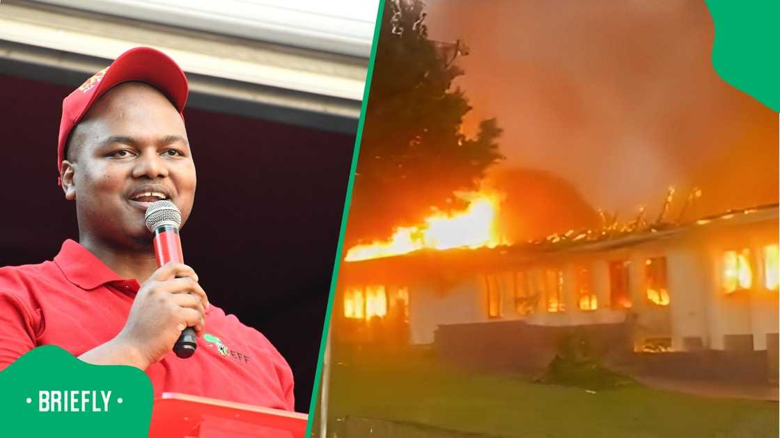 EFF MP Sihle Lonzi suspects that students did not burn a building at the Fort Hare University EFF MP Sihle Lonzi suspects that students did not burn a building at the Fort Hare University