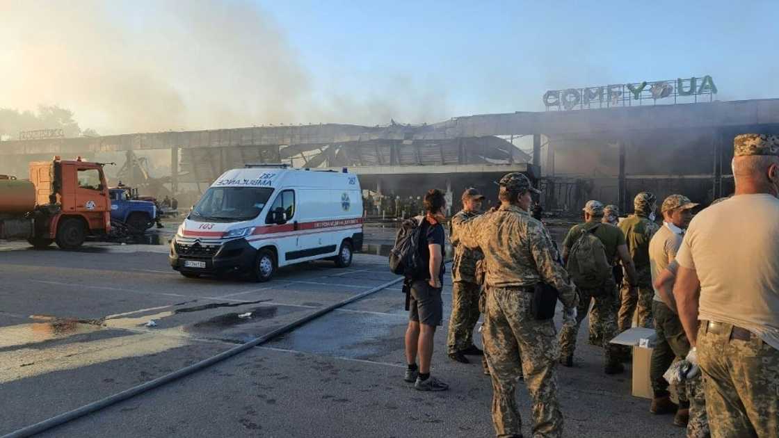 Ukrainian President Volodymyr Zelensky said the mall had more than 1,000 people inside when it was struck Ukrainian President Volodymyr Zelensky said the mall had more than 1,000 people inside when it was struck