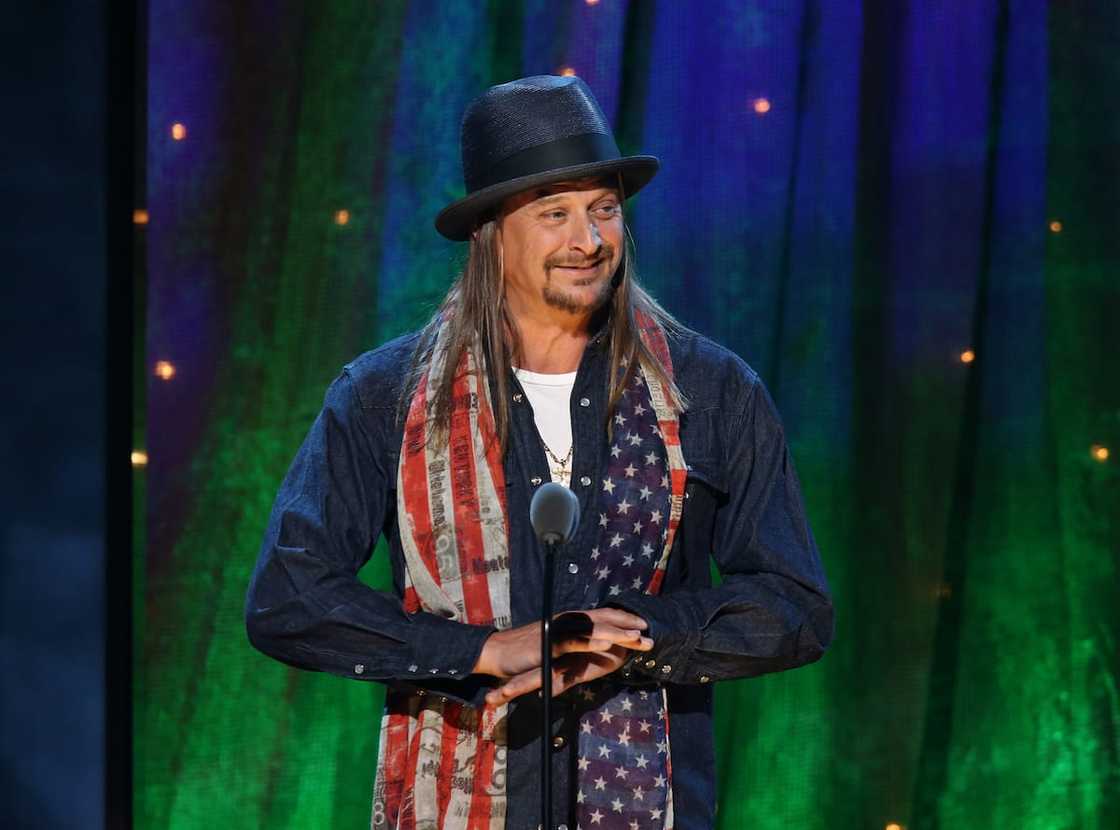 Kid Rock during the Rock and Roll Hall of Fame Induction ceremony Kid Rock during the Rock and Roll Hall of Fame Induction ceremony