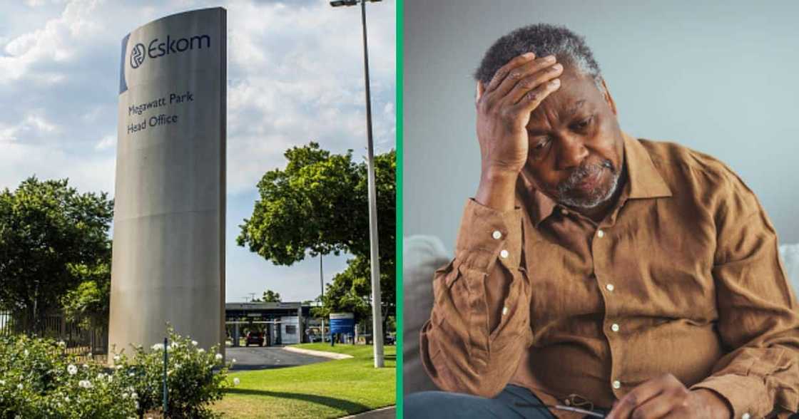 Eskom headquarters and a depressed man Eskom headquarters and a depressed man