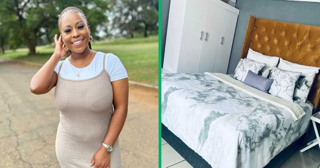 A lady posted her home on social media. Her place had a grey theme. A lady posted her home on social media. Her place had a grey theme.