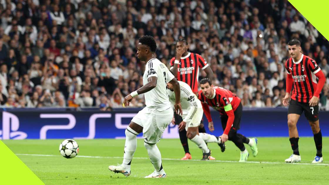 Real Madrid's Vinicius Jr notched a gorgeous penalty against AC Milan in the UEFA Champions League.