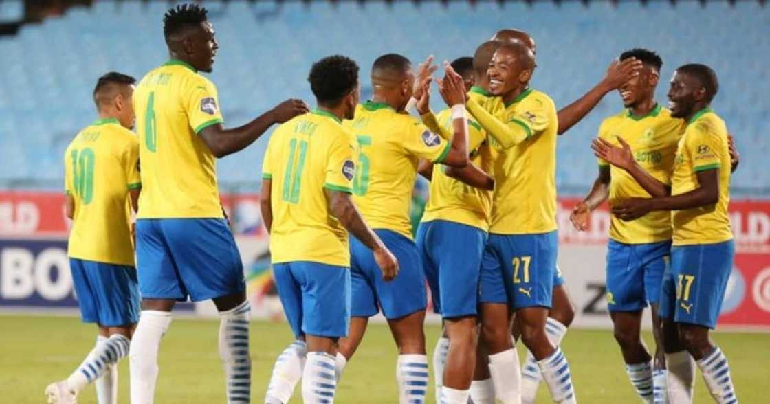 Mamelodi Sundowns have clinched their fourth league title in a row. Image: @Masandawana/Twitter Mamelodi Sundowns have clinched their fourth league title in a row. Image: @Masandawana/Twitter