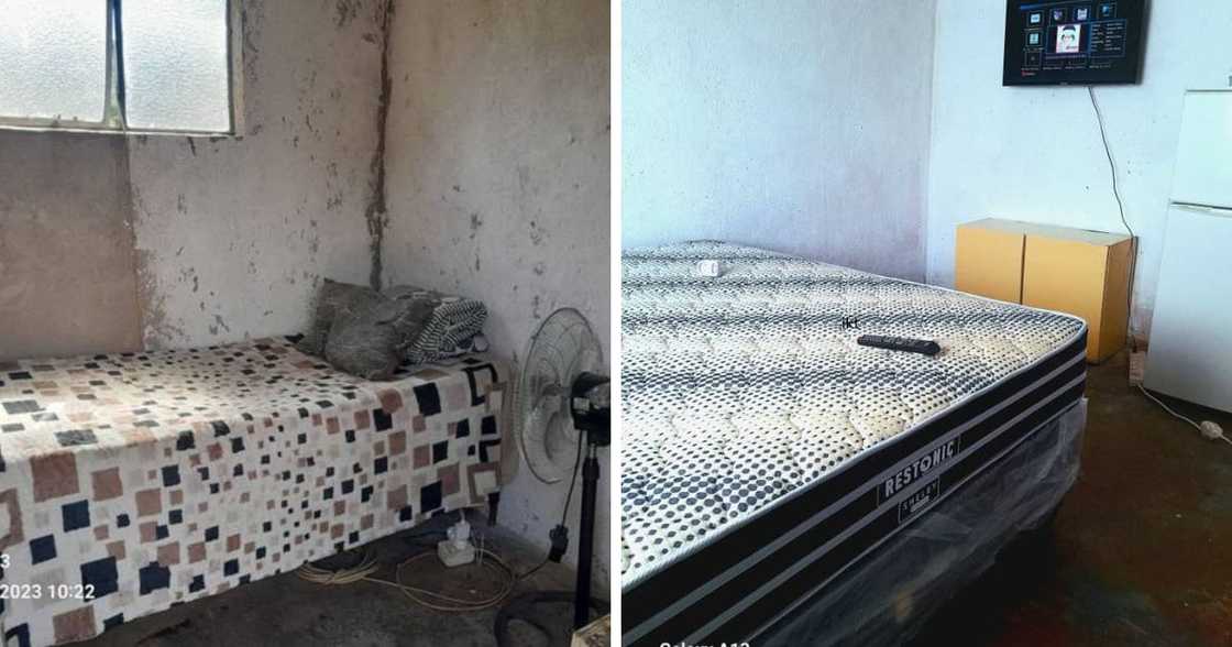 Before and after photos of bedroom makeover progress Before and after photos of bedroom makeover progress