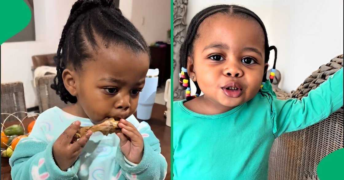 A South African girl attempting to eat chicken went viral on TikTok A South African girl attempting to eat chicken went viral on TikTok