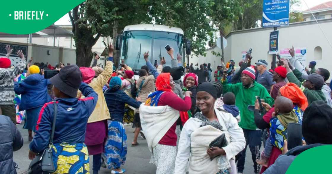 A community leader is outraged after a woman gave birth at a refugee camp in Durban