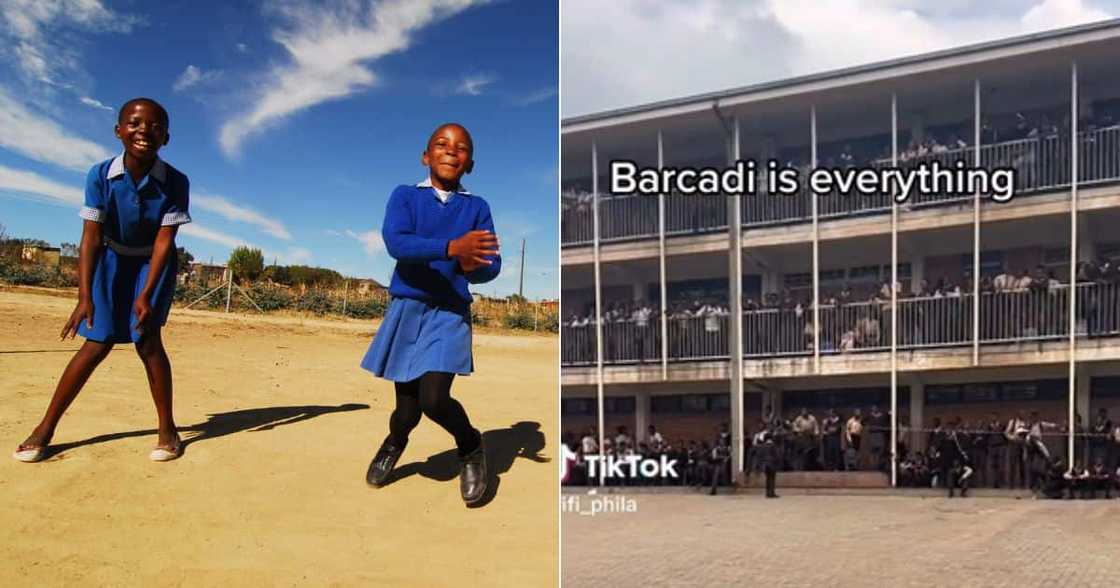 Students at Thuto Ke Maatla Comprehensive School gathered for Bacardi Students at Thuto Ke Maatla Comprehensive School gathered for Bacardi