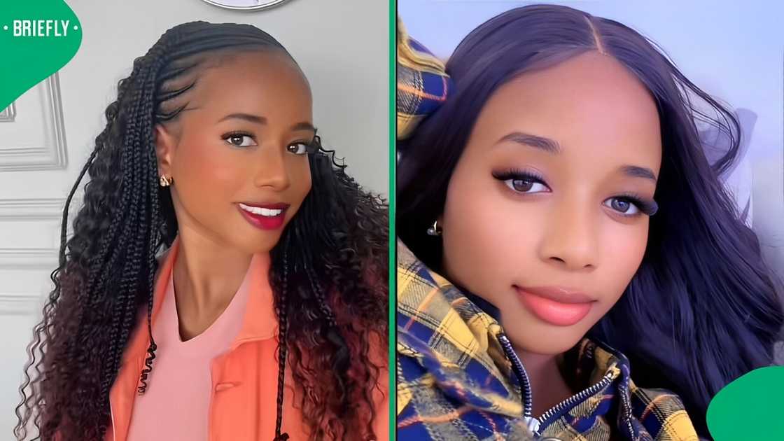 A woman amused South Africans by rocking her man's huge shoes. A woman amused South Africans by rocking her man's huge shoes.