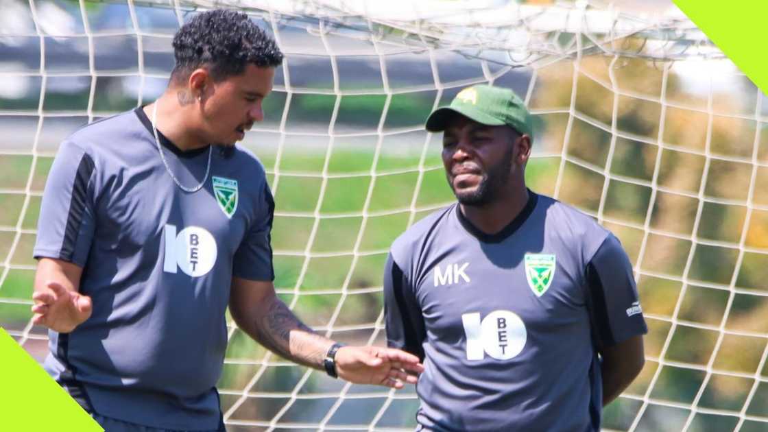 Mabhudi Khanyeza during his time as Lamontville Golden Arrows'coach. Mabhudi Khanyeza during his time as Lamontville Golden Arrows'coach.