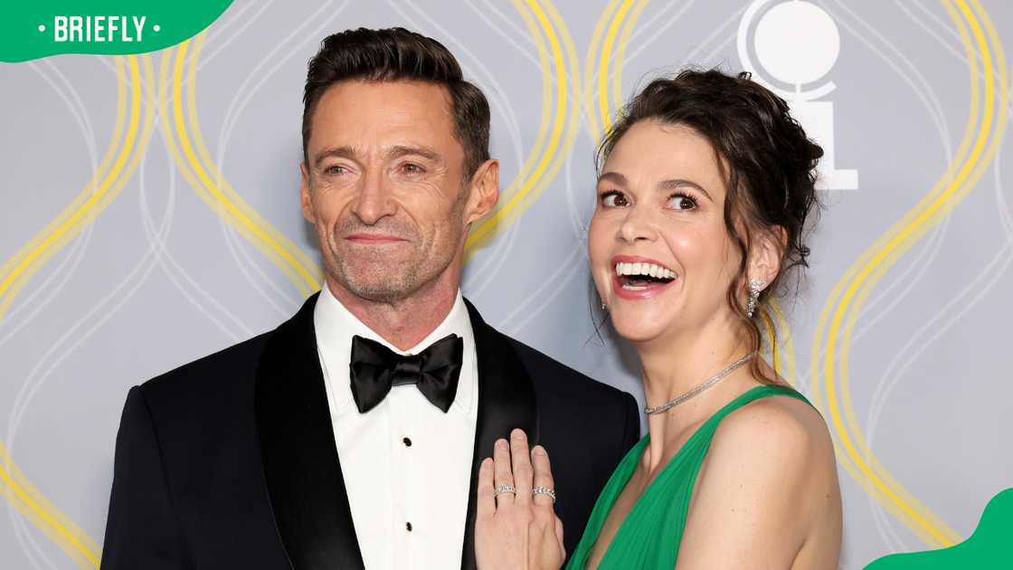Hugh Jackman and Sutton Foster in New York City Hugh Jackman and Sutton Foster in New York City
