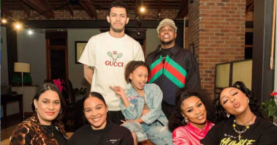 DJ Zinhle, Nadia Nakai, Murdah Bongz, Kairo Forbes, Lynn Forbes and family DJ Zinhle, Nadia Nakai, Murdah Bongz, Kairo Forbes, Lynn Forbes and family