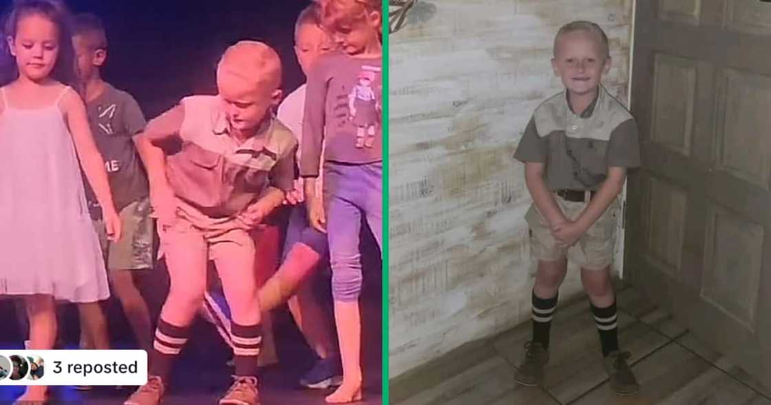 A little boy, @kleinkwagga1, went viral with his school concert moves. A little boy, @kleinkwagga1, went viral with his school concert moves.