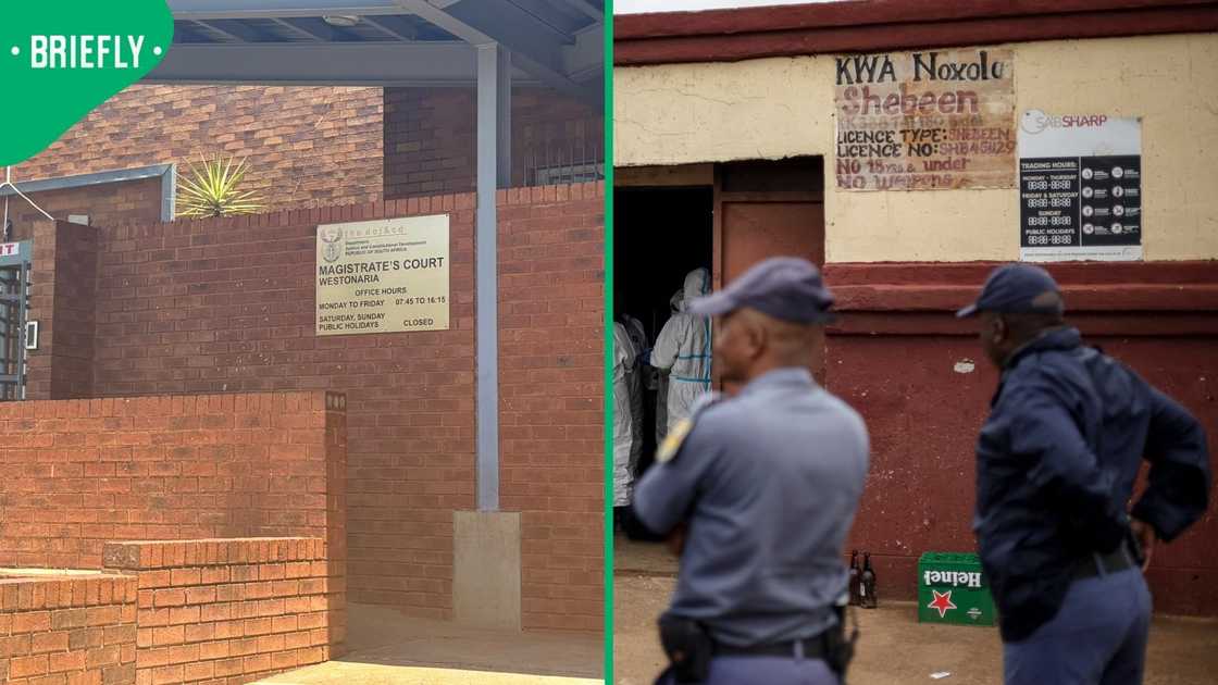Five men appeared in court in relation to the Bekkersdal tavern mass shooting Five men appeared in court in relation to the Bekkersdal tavern mass shooting