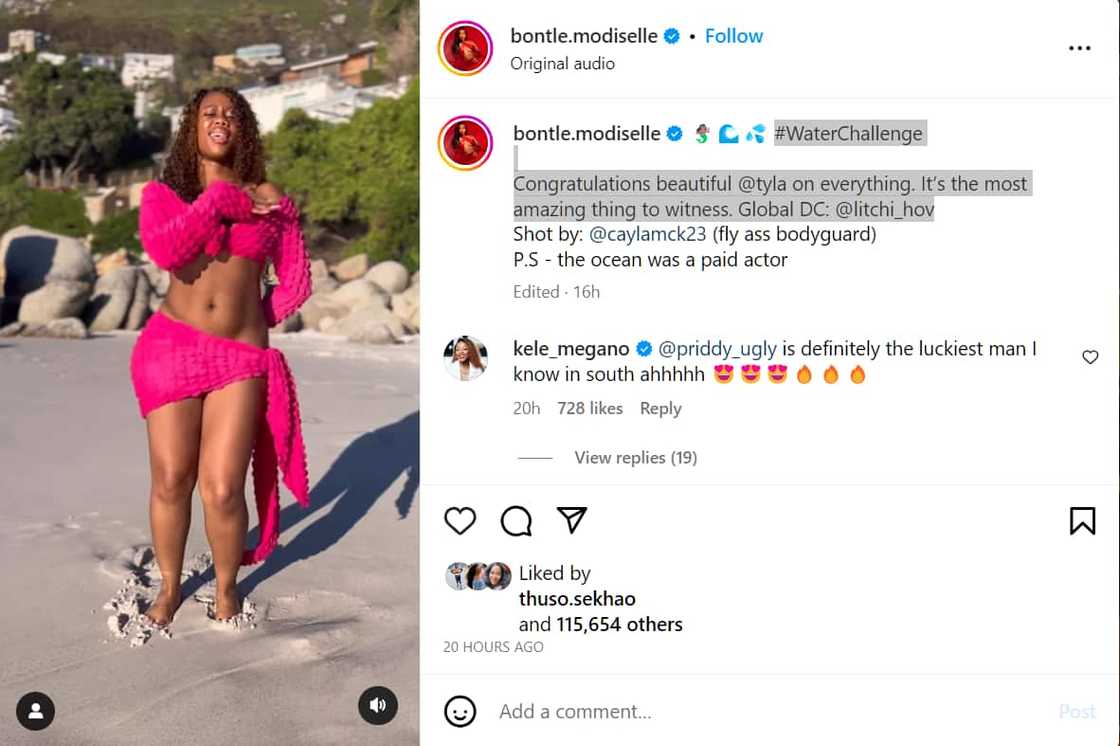 Bontle Modiselle brought the heat with her viral dancing video. Bontle Modiselle brought the heat with her viral dancing video.