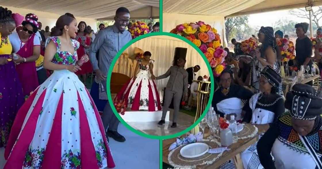 A TikTok video shows a Tsonga and Xhosa wedding and the bride's dress A TikTok video shows a Tsonga and Xhosa wedding and the bride's dress