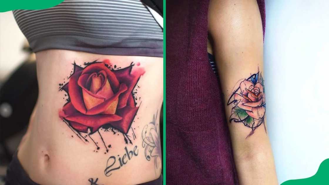 Abstract rose tattoo Abstract rose tattoo