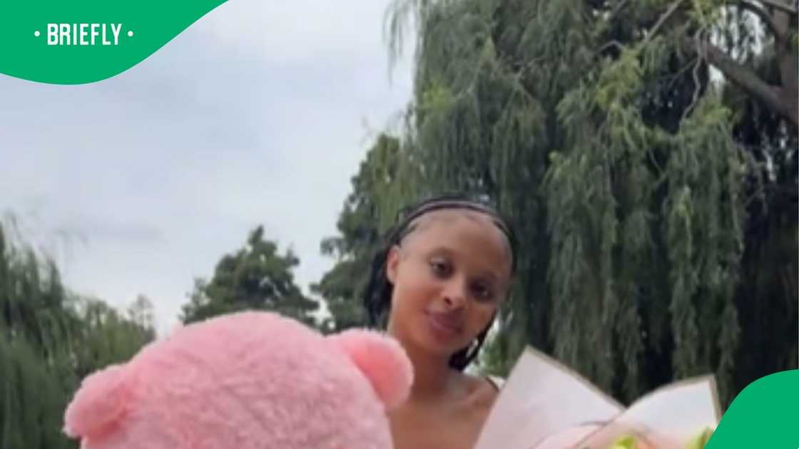 Woman gets Valentine's Day gifts