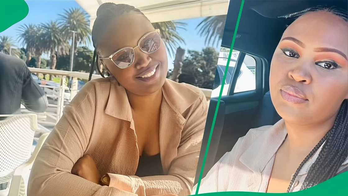 A TikTok video shows a woman flying from Jozi to East London to meet the love of her life.