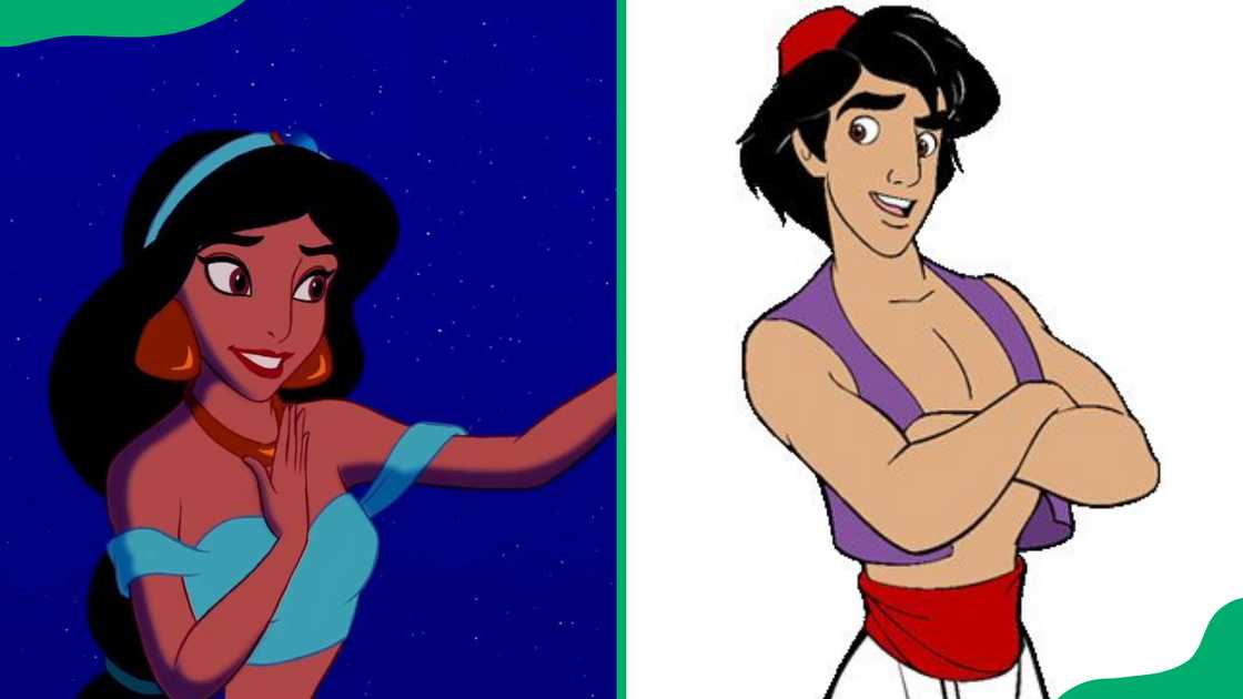Jasmine and Aladdin. Jasmine and Aladdin.