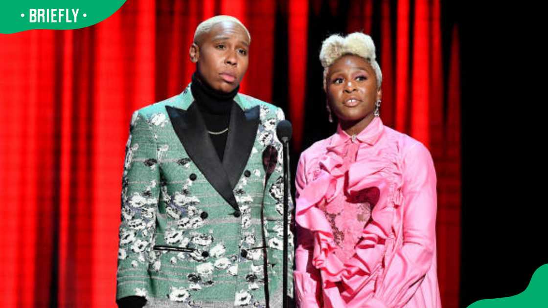 Lena Waithe and Cynthia Erivo onstage Lena Waithe and Cynthia Erivo onstage