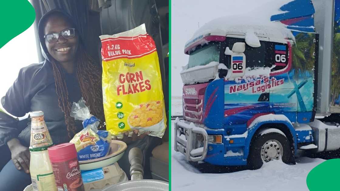 A trucker who was stuck on the N3 provided food for stranded motorists