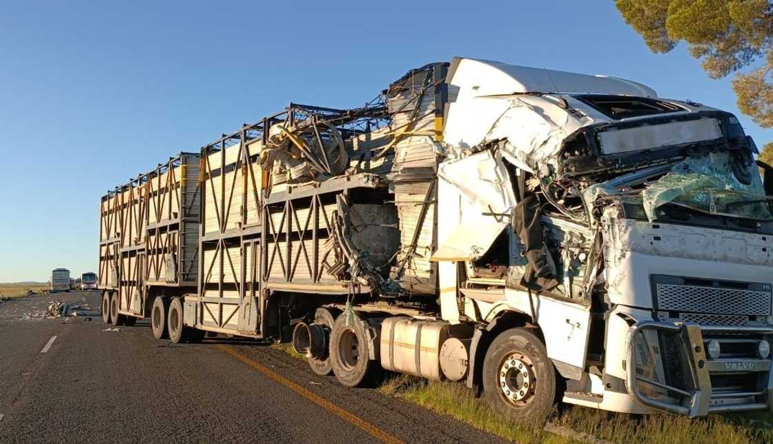 The truck involved in the fatal crash