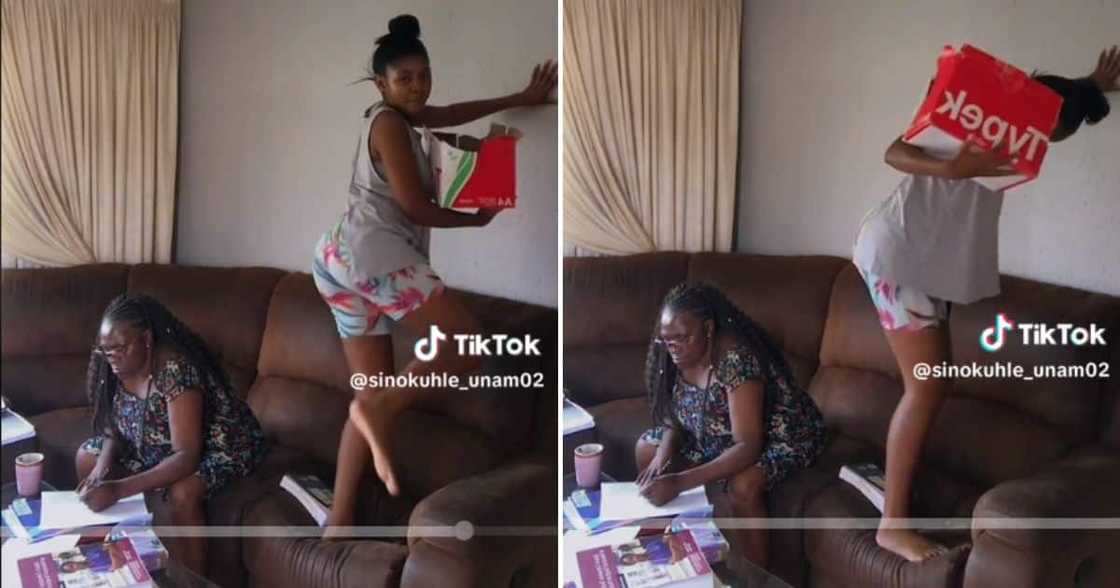 Girl brings groove at home Girl brings groove at home