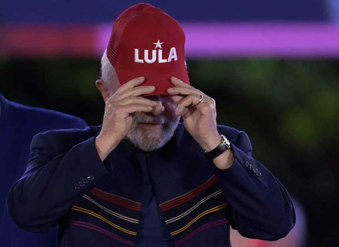 Forty-seven percent of those surveyed by the Datafolha consulting firm said they intended to vote for Brazil's ex-president Luiz Inacio Lula da Silva in October elections Forty-seven percent of those surveyed by the Datafolha consulting firm said they intended to vote for Brazil's ex-president Luiz Inacio Lula da Silva in October elections