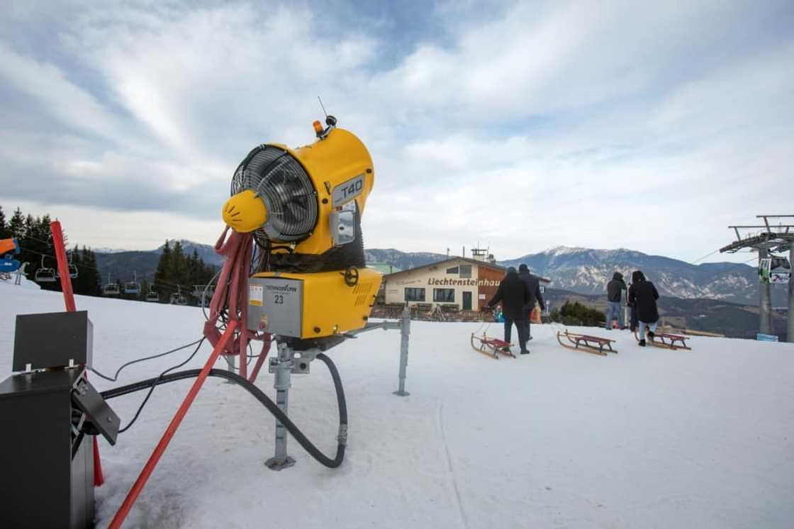 With higher temperatures, it has not always been economically viable to make artificial snow With higher temperatures, it has not always been economically viable to make artificial snow