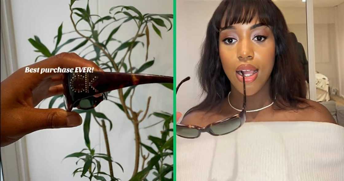 Woman shows off fabulous thrifted pieces Woman shows off fabulous thrifted pieces