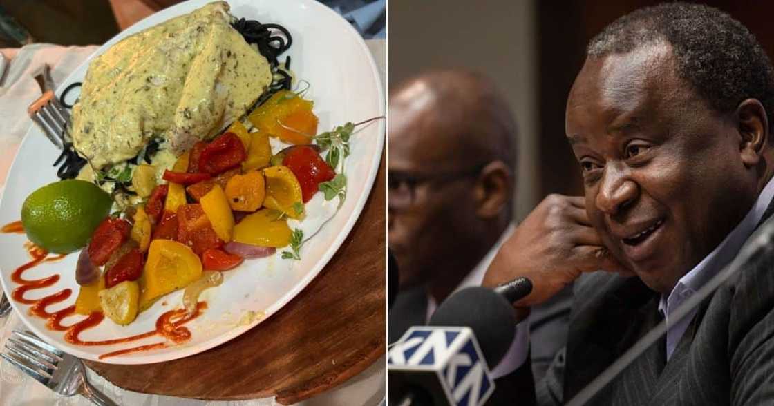 food, dish, chicken, vegetables, tito, mboweni, governor, man, finance