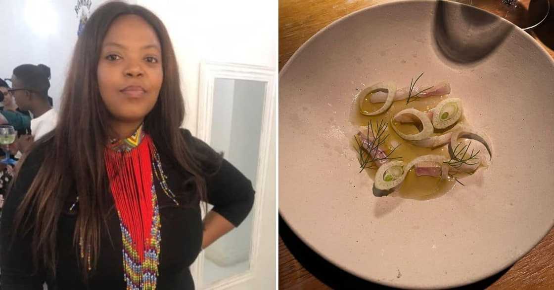 Woman, Meals, Fancy Restaurant, Odd Dishes, Mzansi Woman, Meals, Fancy Restaurant, Odd Dishes, Mzansi