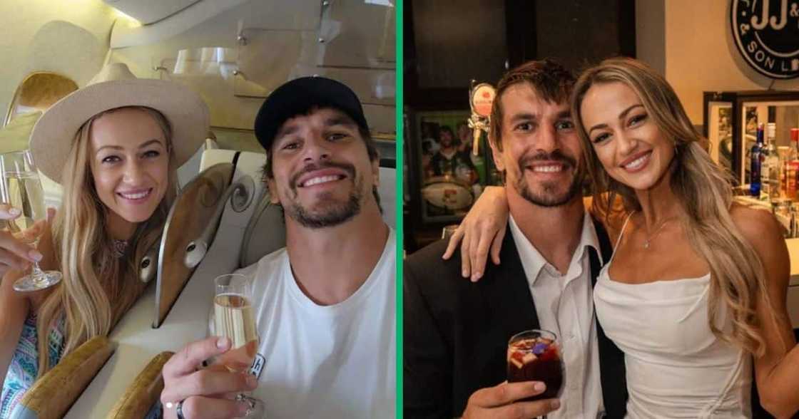 Springboks player Eben and wife are expecting. Springboks player Eben and wife are expecting.