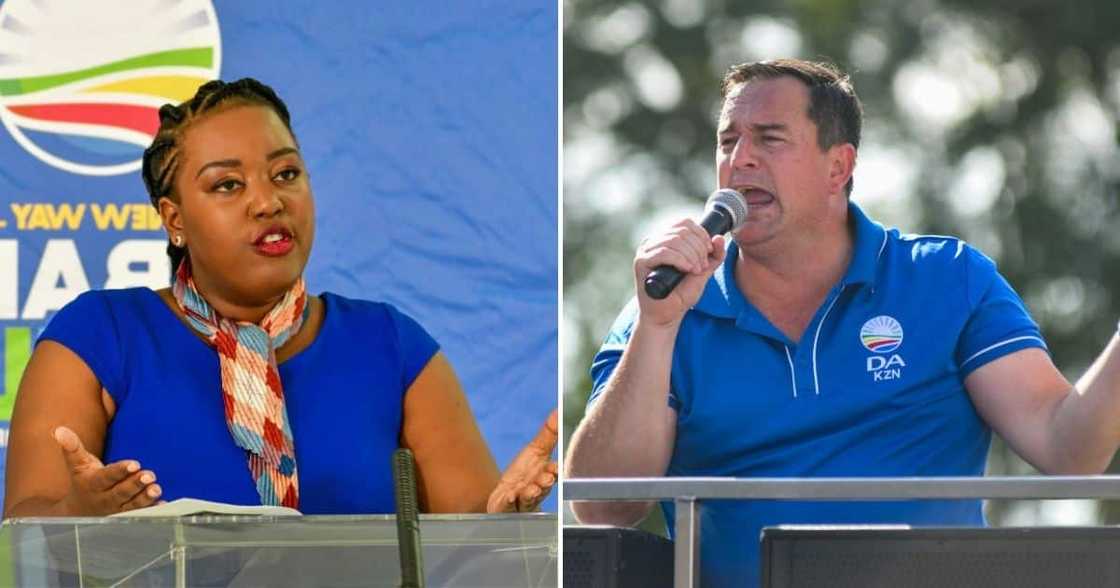 Mbali Ntuli and John Steenhuisen Mbali Ntuli and John Steenhuisen