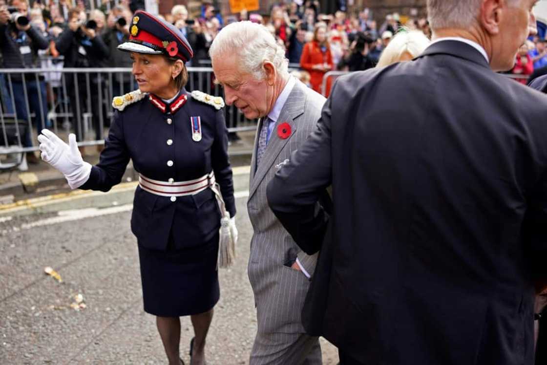 King Charles III was on a visit to York, northern England, when eggs were thrown King Charles III was on a visit to York, northern England, when eggs were thrown