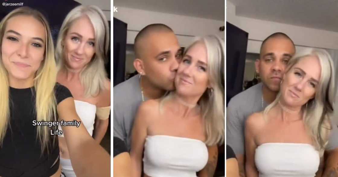 A young lady said she shares her husband with her mom when she's not in the mood to get cosy. A young lady said she shares her husband with her mom when she's not in the mood to get cosy.