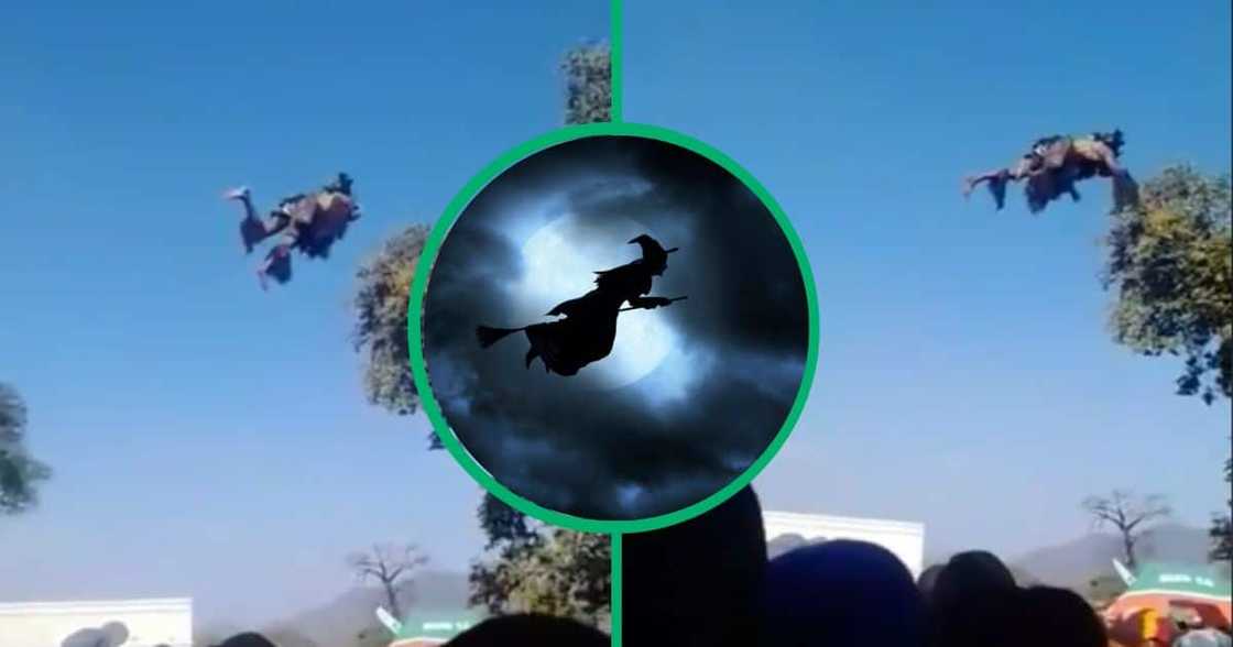 TikTok video shows a man suspended n the air like he is flying TikTok video shows a man suspended n the air like he is flying