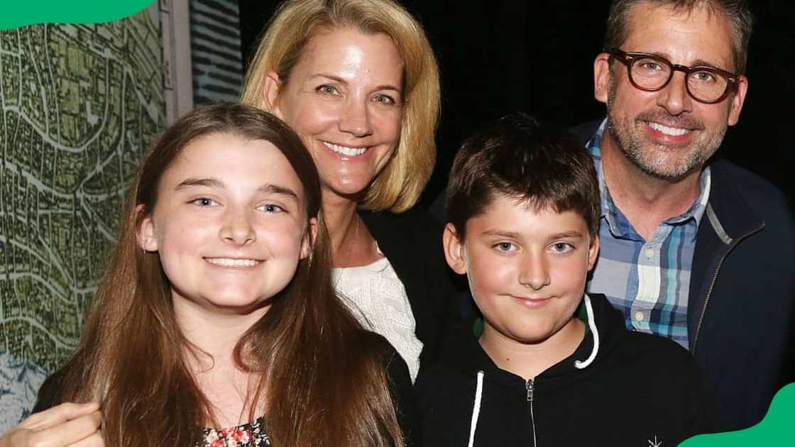 Elisabeth Anne Carell, Nancy Carell, John Carell and Steve Carell attending a musical event at The Lunt Fontanne Theatre Elisabeth Anne Carell, Nancy Carell, John Carell and Steve Carell attending a musical event at The Lunt Fontanne Theatre