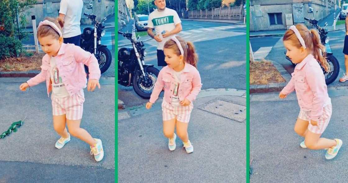 Adorable white girl dancing Adorable white girl dancing