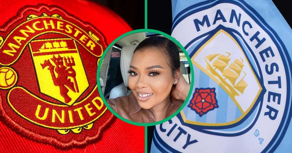 Anele Mdoda celebrated Alakhe's 8th birthday with incorrect Manchester football club on his cake. Anele Mdoda celebrated Alakhe's 8th birthday with incorrect Manchester football club on his cake.