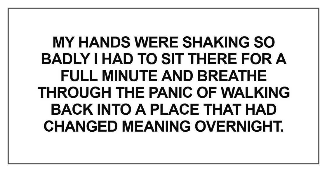 My hands were shaking so badly