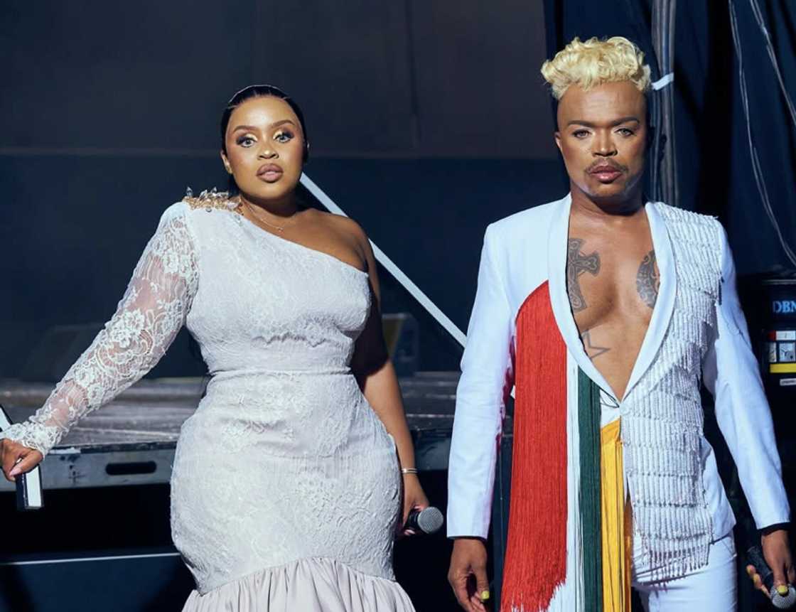 Zola Mhlongo had Somizi Mhlongo design her dress Zola Mhlongo had Somizi Mhlongo design her dress